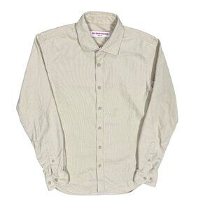 Orlebar Brown Giles Corduroy Tailored Shirt Beige Slim Fit XS